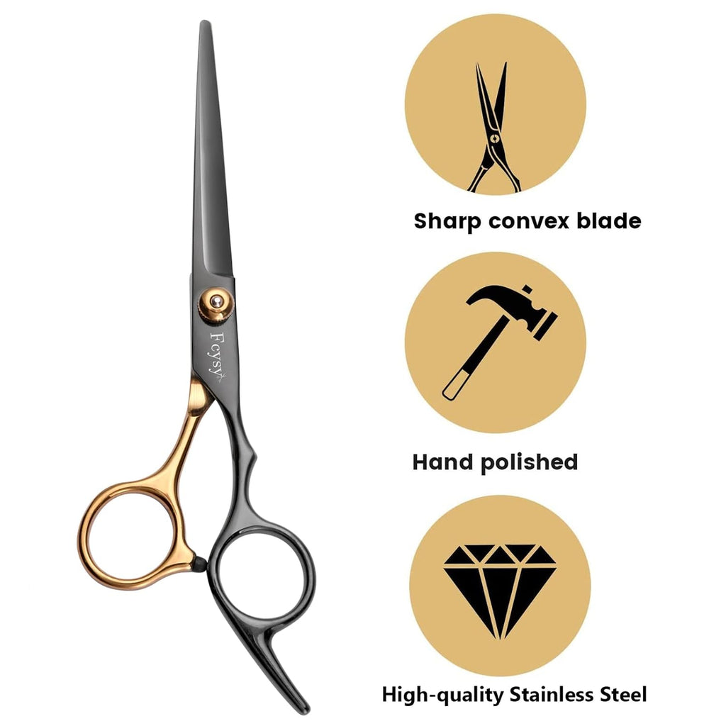 Hair Cutting Scissors Kit, Fcysy Professional Barber Shears Set With Hair Scissors Thinning Shears, Tijeras Para Cortar Cabello Haircutting Sheers Hair Cut Blending Salon Scissor For Men Women Pet