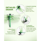 20Pcs Dragonfly Dragon Fly Clips For Bugs Repellent Decor 3D Garden Outdoor Flying Butterflies Decorations Fake To Keep Away Metal Bamboo Stakes Decorative Yard Ornaments Hat Golf Moving (20Pcs)