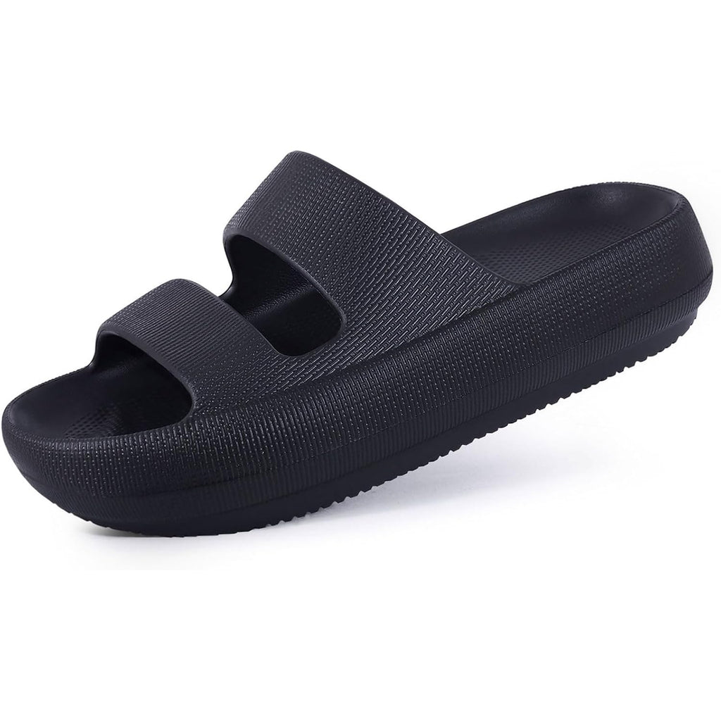 Shevalues Orthopedic Slide Sandals For Women With Arch Support Pillow Soft Recovery Slip On Sandals Lightweight Summer Cloud Slippers For Plantar Fasciitis
