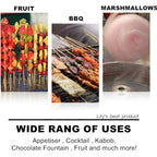 Hopelf 6" Natural Bamboo Skewers For Bbq，Appetiser，Fruit，Cocktail，Kabob，Chocolate Fountain，Grilling，Barbecue，Kitchen，Crafting And Party. Φ=4Mm, More Size Choices 8"/10"/12"/14"/16"/30"(100 Pcs)