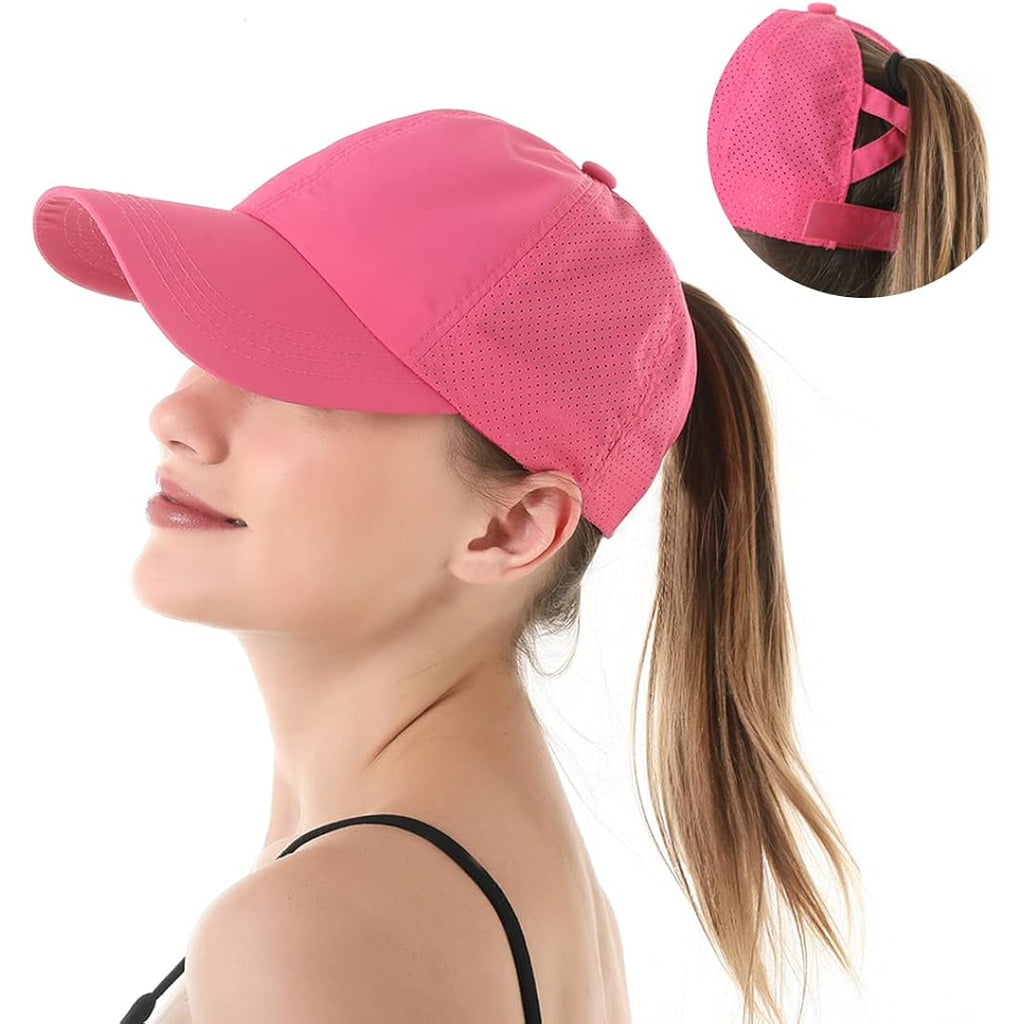Cross Hat Womens Baseball Cap -Cross Ponytail Hat Baseball Cap
