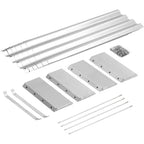 Land Guard 3 Pack 8×4×1Ft Galvanized Metal Raised Garden Bed, Metal Planter Kit Box Outdoor For Deep-Rooted Vegetables, Flowers, Green And Herbs, Silver