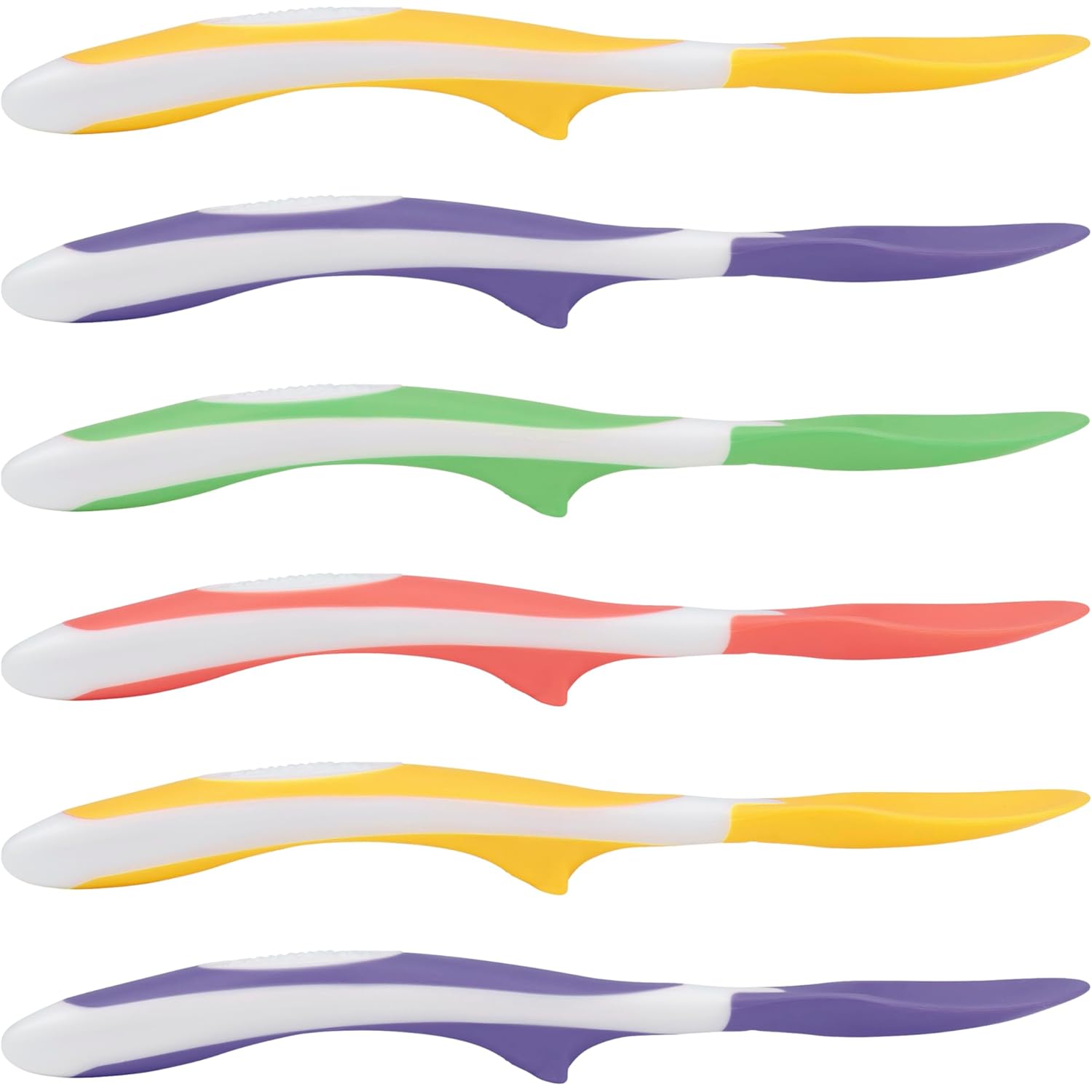 Dr. Brown's Designed to Nourish Soft-Tip Toddler Feeding Spoons, 6 Pack, Assorted Set (Colors May Vary)