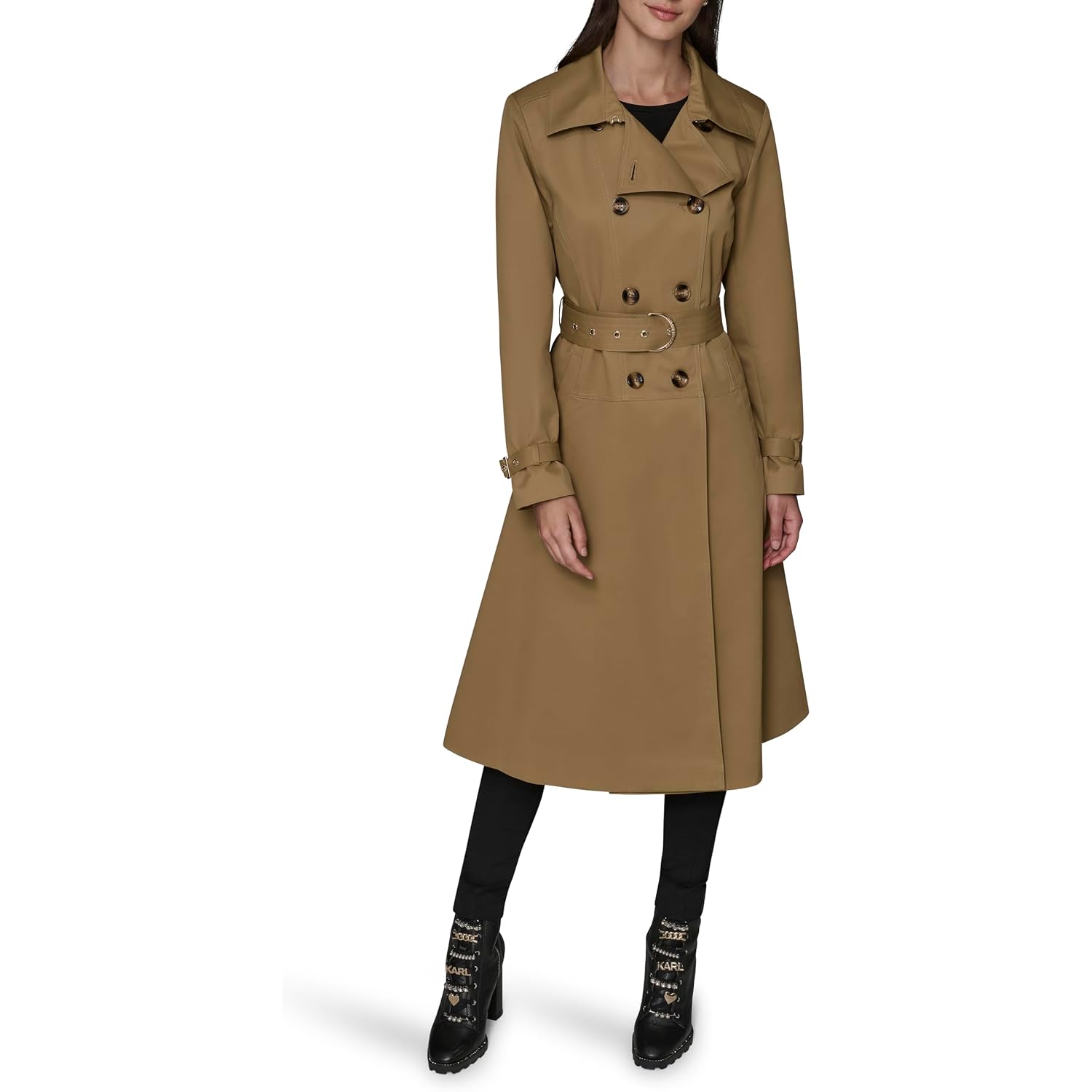 Karl Lagerfeld Women'S Flared Trench Coat