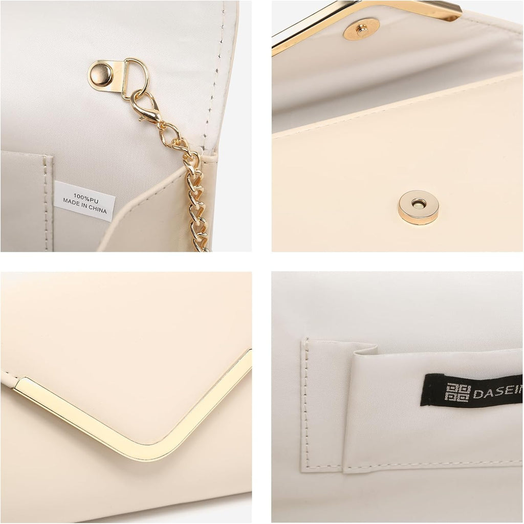 Dasein Women Evening Bags Formal Clutch Purses For Wedding Party Prom Handbags With Shoulder Strap And Glitter Flap | Formal