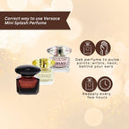 Versace Perfume for Women Variety 3-Piece Mini Gift Set – Yellow Diamond, Crystal Noir, Bright Crystal