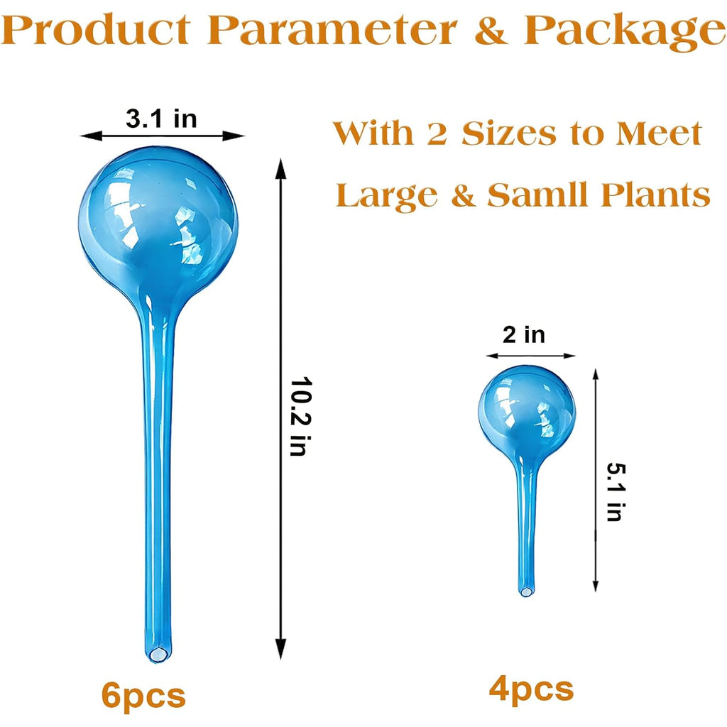 Self Watering Globes For Plant, 10Pcs Auto Watering Bulb For Indoor Outdoor | Garden Potted Plant Watering Device For Vacation Plant Care, Flower Self Caring Water Conservation Device When You'Re Away