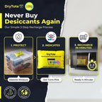 Rechargeable Desiccant Packs (5 Pack), Color Indicating Silica Gel Moisture Absorber For Storage Bins, Totes, Suitcases & 3D Printer Filament, 100G