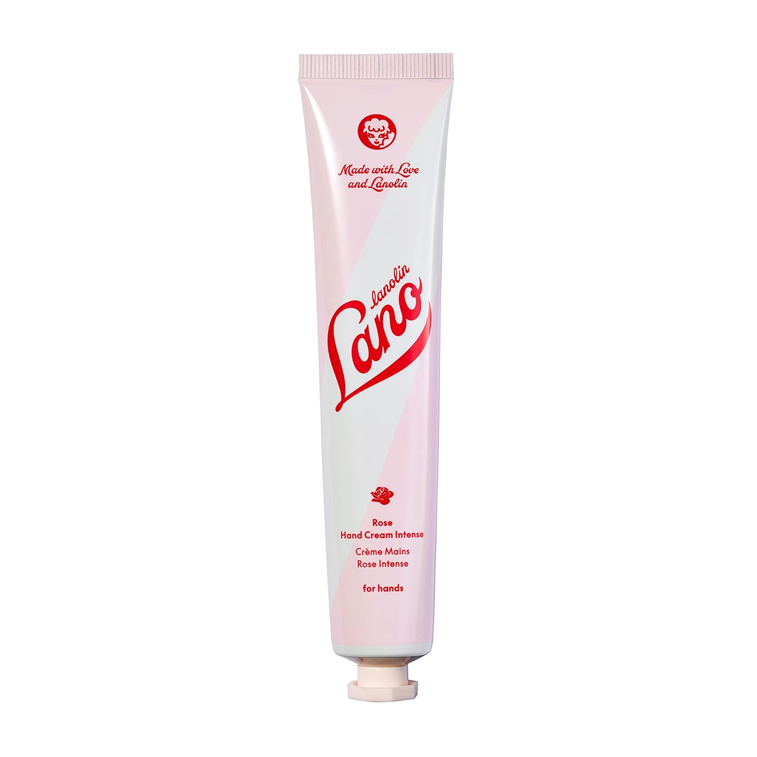 Lanolips Hand Cream - Lanolin Lotion with Rose Oil, Shea Butter & Vitamin E - Cuticle & Hand Cream for Dry Cracked Hands - Cruelty-Free, Dermatologist Tested - Rose (50ml / 1.69 fl oz)