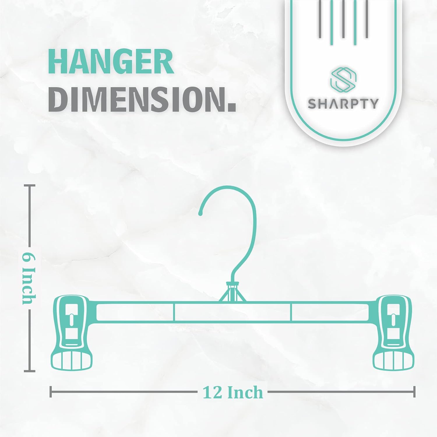 Pant & Skirt Hangers - Closet Hangers For Shorts, Shirts, Jeans, Dresses, Slacks, Coats, Clothes, Clothing, Garments & More - Durable, Space Saving & Non-Slip, Black - 10 Pack