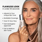 Prime Prometics Color Changing Foundation For Mature Women – Instantly Adapts To Your Skin Tone – Buildable Light-To-Medium Coverage – 12-Hour Wear – Natural Dewy Finish – Hypoallergenic