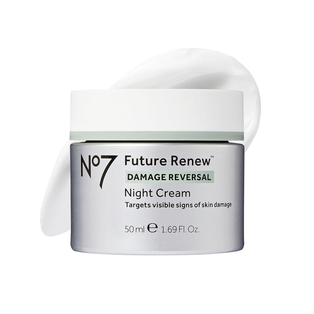 No7 Future Renew Damage Reversal Night Cream - Anti Aging Face Moisturizer - Infused With Peptide Technology To Reverse Visible Signs Of Damage - Skin Barrier Repair For Dry Skin (1.69 Oz)