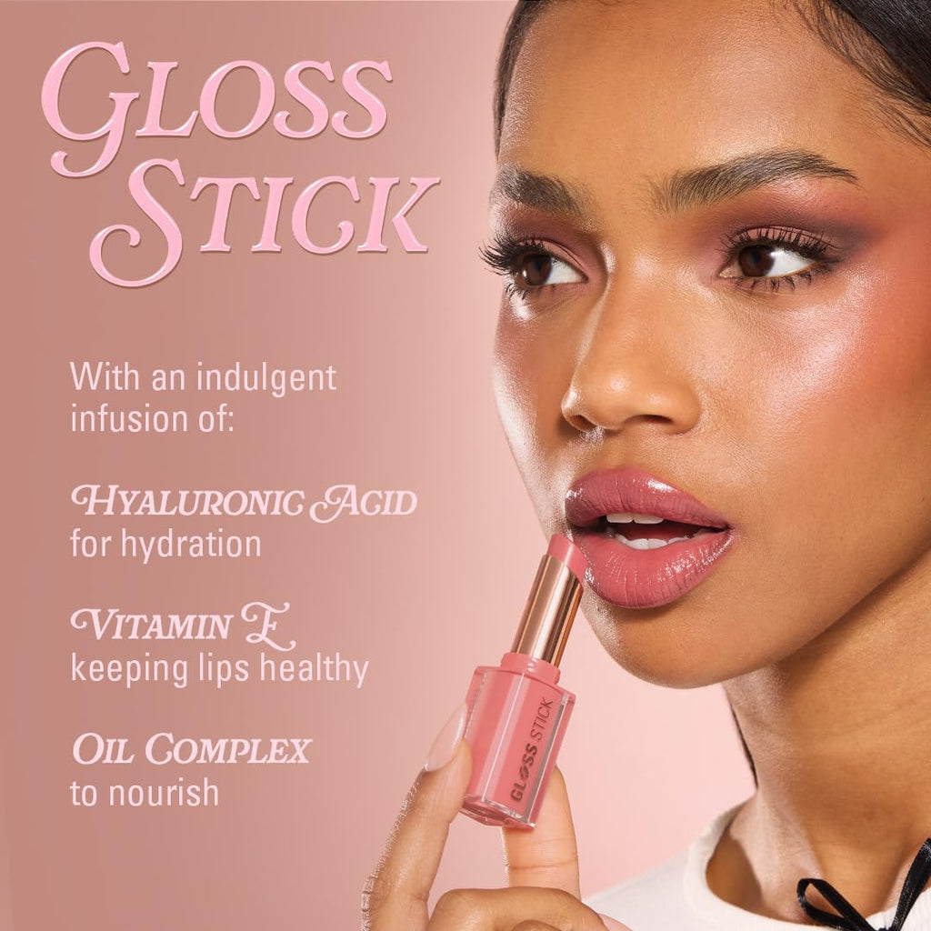 Revolution Beauty London, Pout Lip Gloss Stick, Pigmented High-Shine Formula with Hyaluronic Acid & Vitamin E, Vegan & Cruelty-Free, Sugar Plum Mauve, 0.1 fl oz