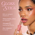 Revolution Beauty London, Pout Lip Gloss Stick, Pigmented High-Shine Formula with Hyaluronic Acid & Vitamin E, Vegan & Cruelty-Free, Sugar Plum Mauve, 0.1 fl oz