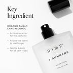 DIME Beauty 7 Summers Perfume for Women - Sweet Floral Eau de Toilette with Bergamot, Vanilla Orchid and Coconut, Clean, Vegan, Cruelty-Free Fragrance, 1.7 oz / 50 ml