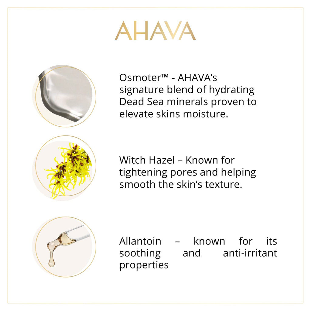 AHAVA Dead Sea Water Mineral Hand Cream - Hand Moisturizer For Dry Cracked Hands, Light & Fast Absorbing, Enriched with Exclusive blend Osmoter, Smoothing Witch Hazel & Soothing Allantoin