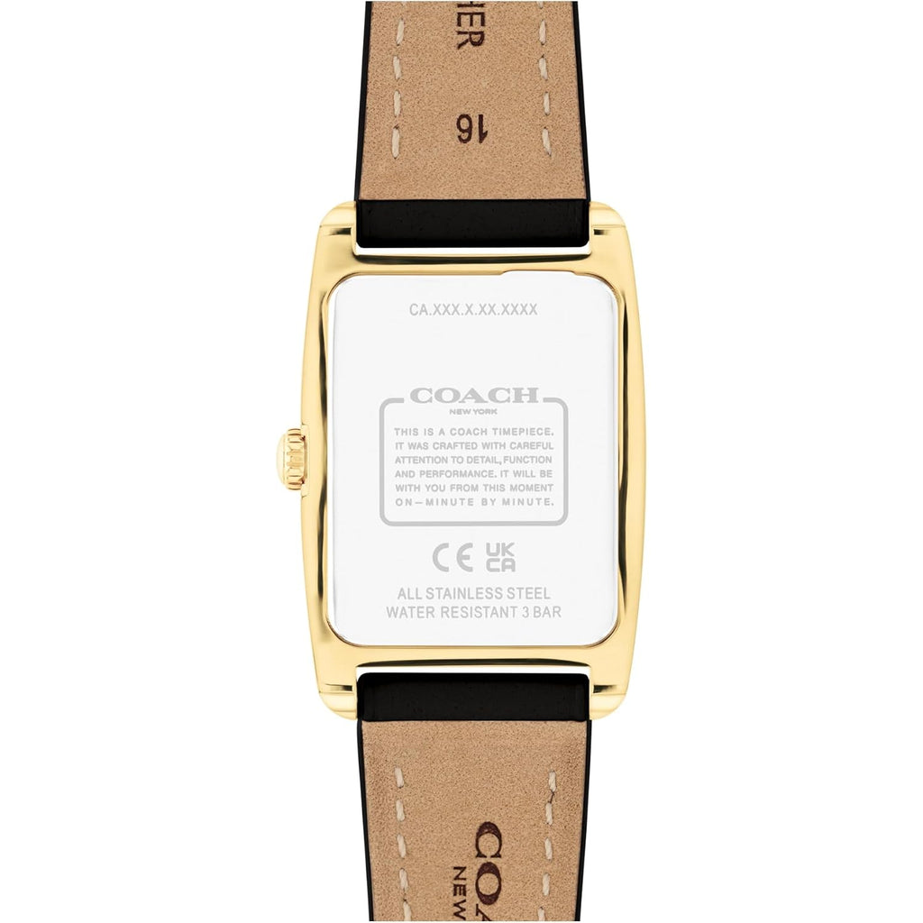 Coach Reese Women'S Watch - 2H Quartz Tank Watch With Genuine Leather Strap - Water Resistant 3 Atm/30 Meters - Premium Fashion Timepiece For Everyday Style - 24Mm