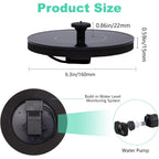 Yeomi Solar Fountain, Floating Solar Water Pump For Bird Bath, Outdoor Water Fountain No Battery Or Electricity Needed, Easy To Use For Garden, Pond, Patio