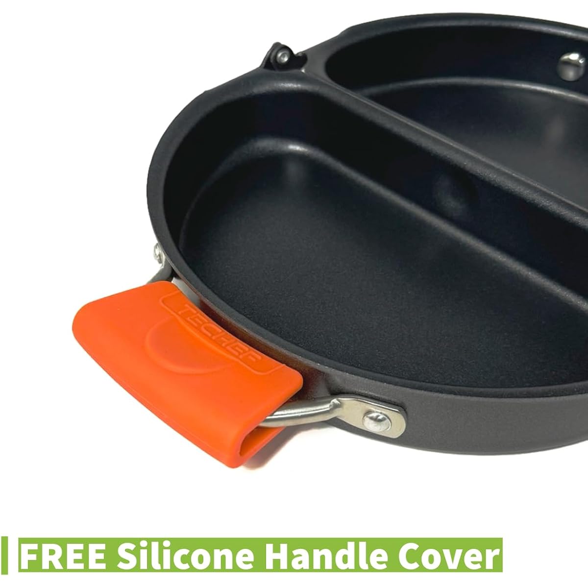 TECHEF - Frittata and Omelette Pan, Nonstick Double Sided Folding Egg Pan, Made in Korea (PFOA Free) (Black)