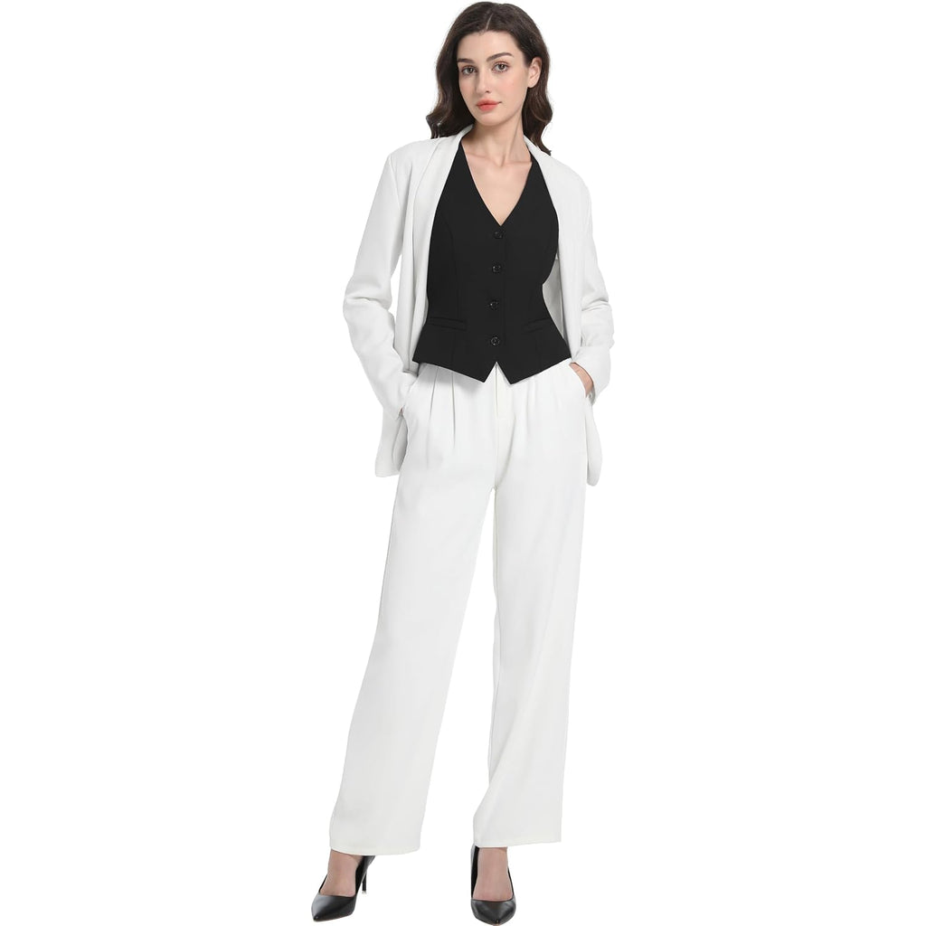 V Vocni Waistcoat Vest For Women Racerback Button Up Fashionable Casual Dress Suit Vest Top