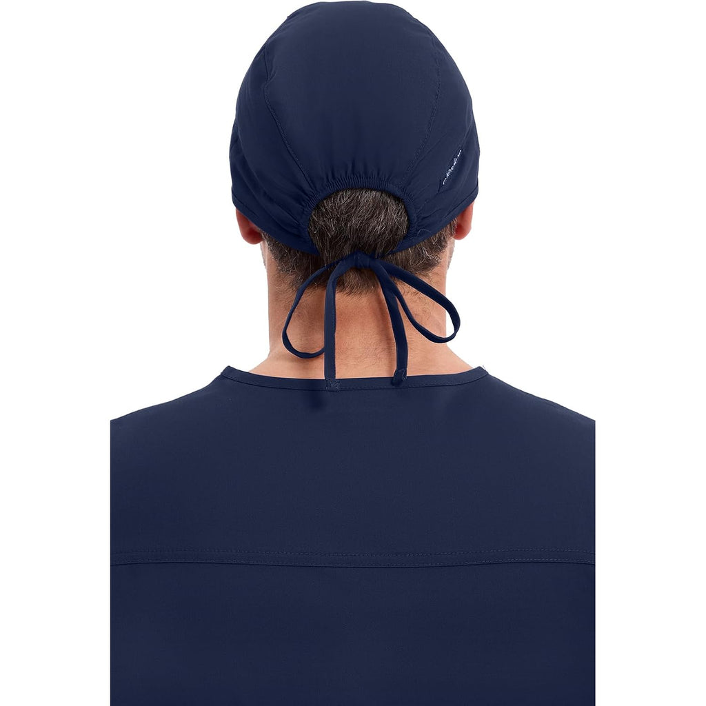 Cherokee Men and Women Scrub Cap with Adjustable Elastic Tie-Back Lightweight, Breathable No-Slip Unisex Surgical Cap - 2506 Navy - 3 Pack
