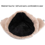 Peicees Winter Hats for Men Womens Fur Hats Russian Ushanka Trapper Hat with Ear Flaps Warmer for Adult