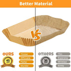 Air Fryer Liners Disposable For Ninja Airfryer: 125Pcs 8.7X5.5" Rectangle Parchment Paper For Air Fryer Dual Basket Ninja Dz201 Dz401 Foodi 8Qt And Above Air Fryer Liner Accessories
