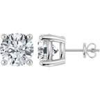 0.50 to 10.00 Carat IGI Certified Lab Grown Round Cut Diamond Studs Earrings 14k White/Yellow Gold 4 Prong Screwback Jewelry Gift Box Packaging (E-F Color, VS1-VS2 Clarity)