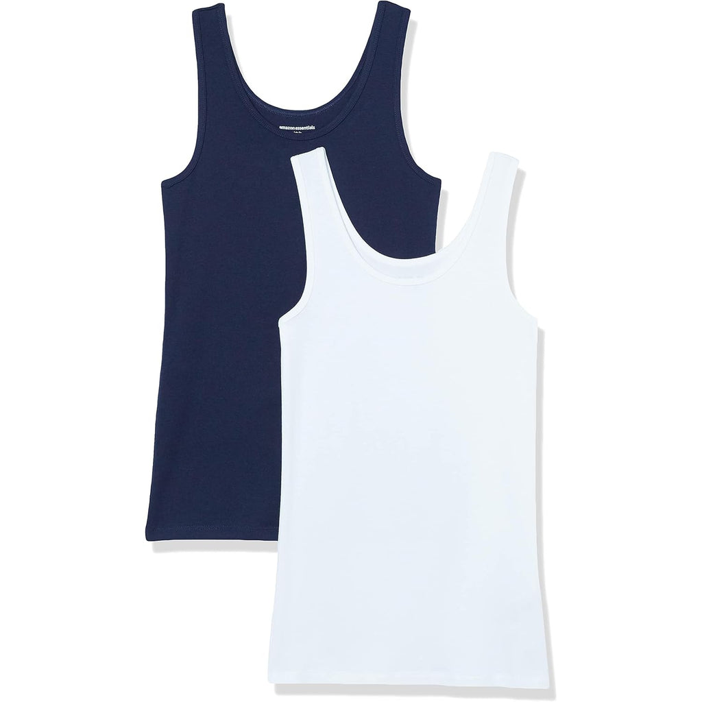 Amazon Essentials Women's Slim-Fit Ribbed Scoop Neck Tank Tops