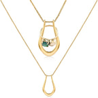 Pixie Wing Vesta Ring Keeper Necklace, 18k Gold-Plated Engagement Ring Holder for Women (17.7" chain with 4'' extender)