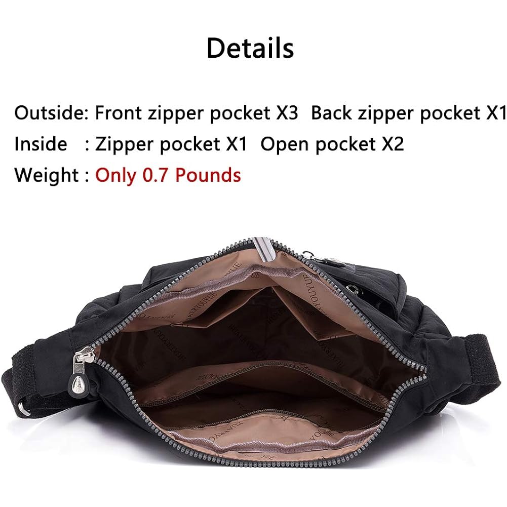 Mintegra Crossbody Bag For Women Nylon Waterproof Shoulder Purse Messenger Bag Lightweight Pocketbooks