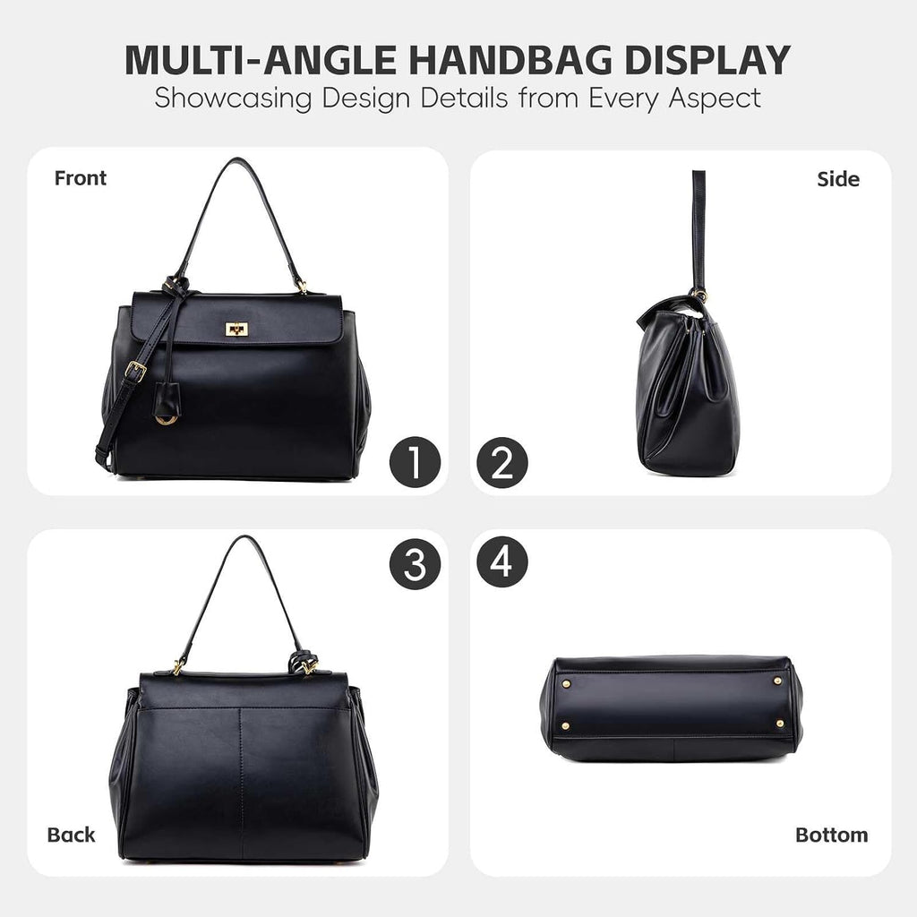 Suede & Leather Tote Bag For Women,Soft Leather Shoulder Handbags For Ladies,Satchel Purse For Travel Work