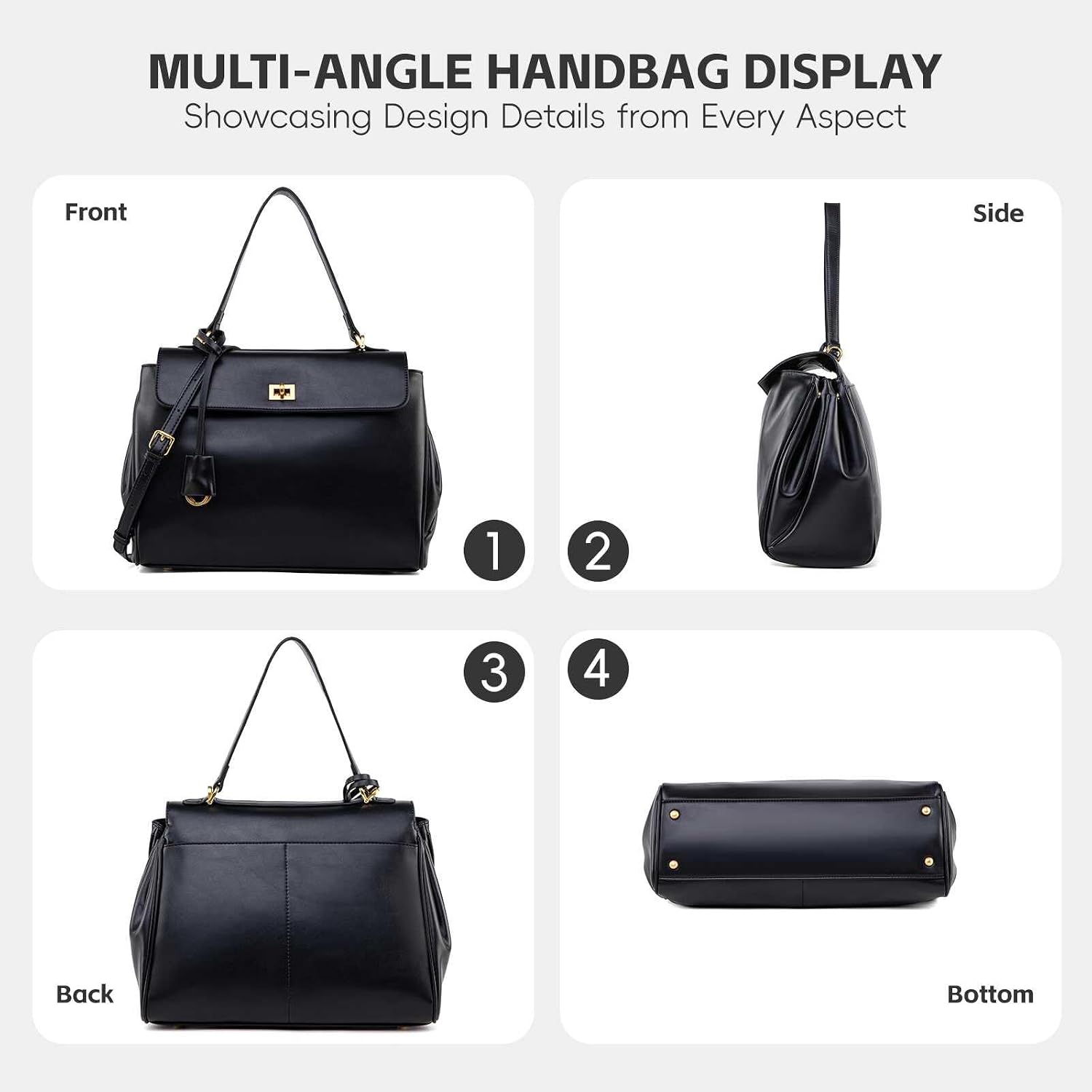 Suede & Leather Tote Bag For Women,Soft Leather Shoulder Handbags For Ladies,Satchel Purse For Travel Work