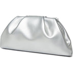YUWITA Soft PU Leather Clutch Purses for Women Formal Elegant Luxurious Evening Bag