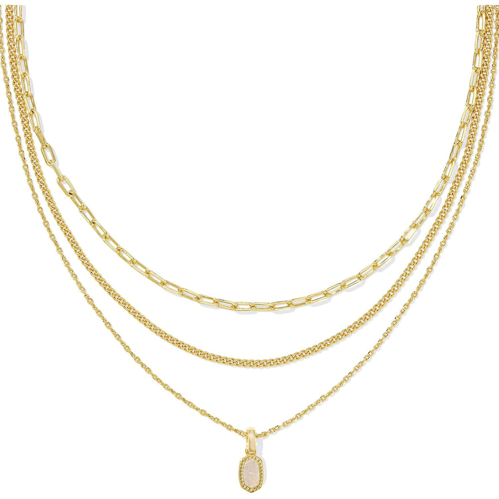 Kendra Scott Elisa Triple Strand Necklace, Fashion Jewelry for Women