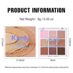 Evpct 9 Colors Nude Pink Rose Gold Smokey Glitter Eyeshadow Palette, Matte Metallic Shimmer Eye Shadow Palette Makeup For Women, Highly Pigmented Waterproof Long Wear Eyeshadow De Sombras De Ojos
