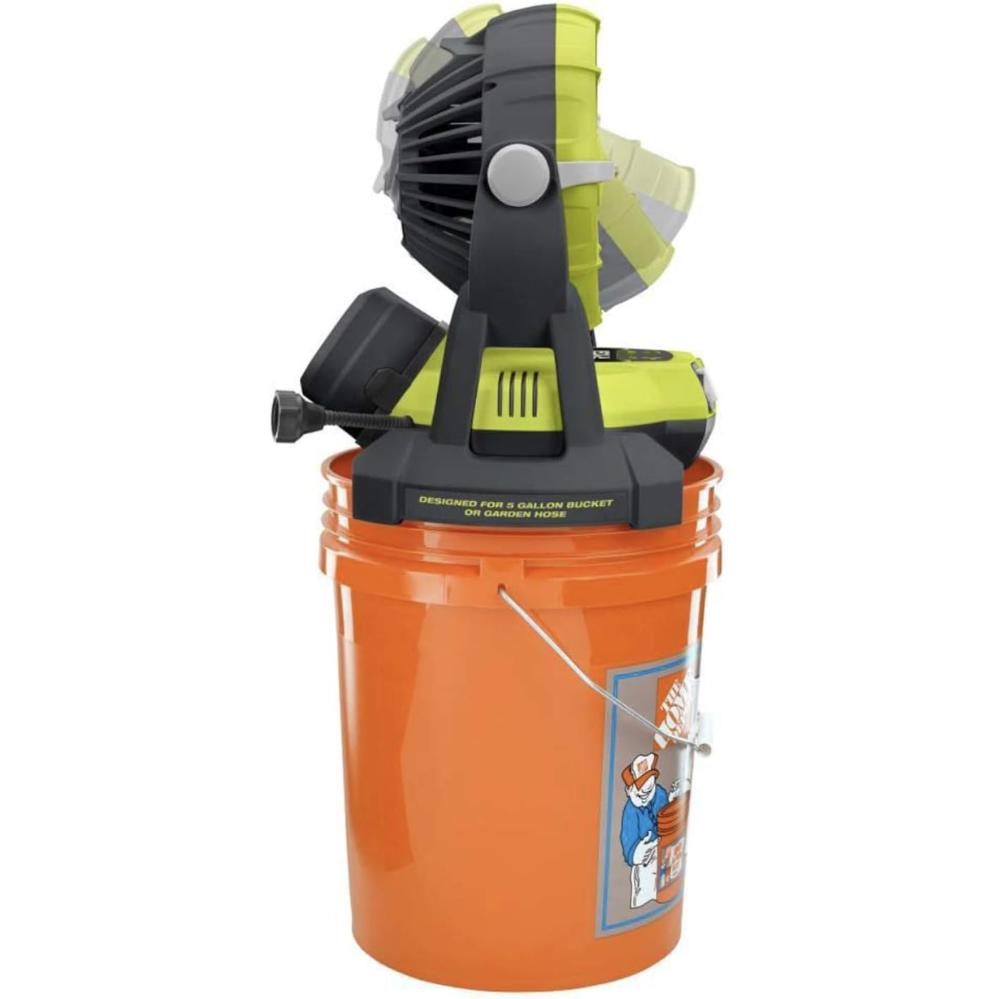 Ryobi 18-Volt One 2-Speed Bucket Top Misting Fan (Tool Only)