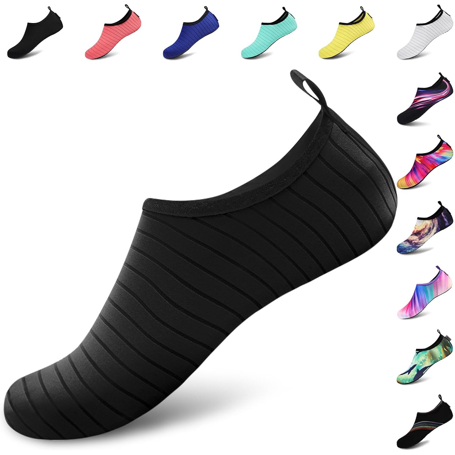 Vifuur Water Sports Shoes Barefoot Quick-Dry Aqua Yoga Socks Slip-On For Men Women