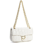 Quilted Crossbody Purse For Women Trendy - Ladies Shoulder Bag Leather Satchel Handbag Designer Evening Clutch