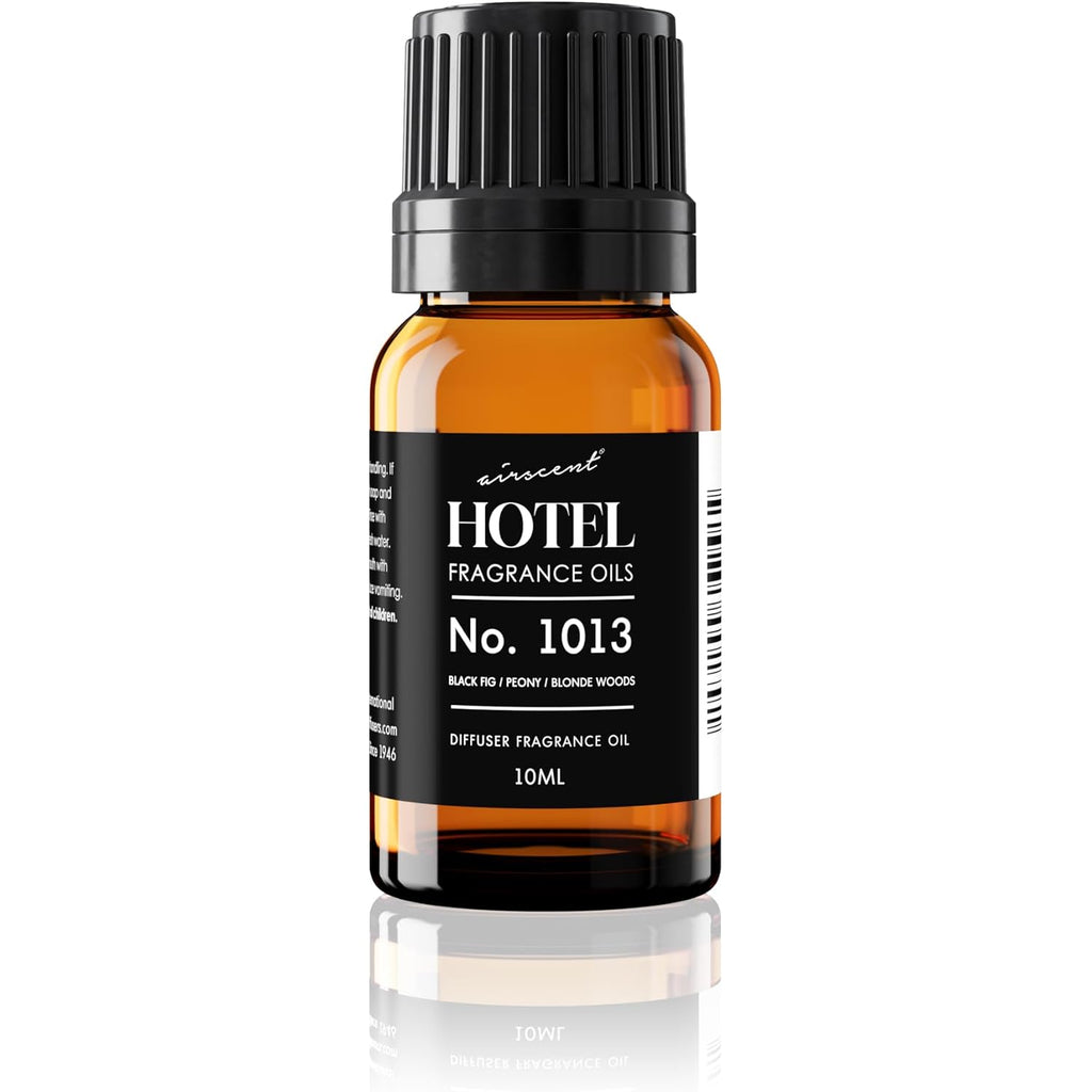 Airscent Hotel Diffuser Oil No. 1013 - Black Fig Peony Blonde Woods - 10 Ml | Hotel Scent Dupe - Premium Fragrance Oil For Ultrasonic And Waterless Diffusers And Crafting - .34 Fl Oz Glass Bottle
