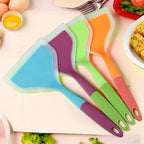 10Inch Of Silicone Spatula, For Nonstick Cookware Flat Wide Pancake Multifunction Spatula Food Turner Heat Resistant Kitchen Omlet Flipper For Egg Tamales Pizza (Orange)