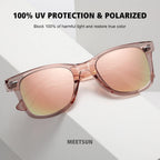 MEETSUN Retro Polarized Sunglasses for Women Men Classic Mirror Lens Driving Trendy Sun Glasses UV Protection (3 Pack)