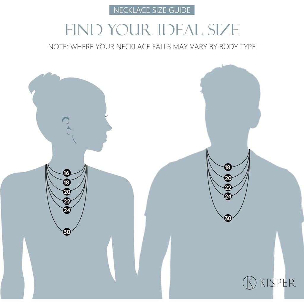 KISPER Solid 925 Sterling Diamond Cut 1.6mm Rope Chain Necklace for Women - Italian Made Durable Hypoallergenic Jewelry 16 18 20 22 24 30 Inch