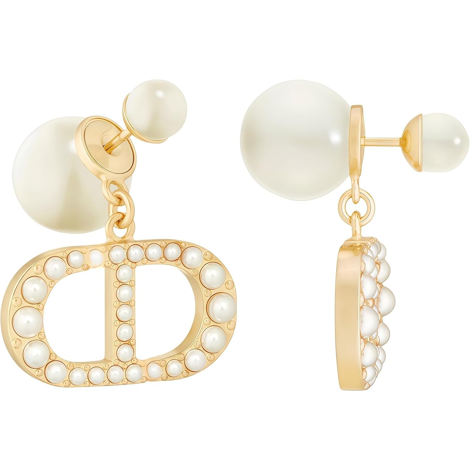 18K Gold Plated Copper Pearl Earrings Non Allergenic Birthday Gift Baroque Exquisite Jewelry Shining And lustrous Earrings For Women
