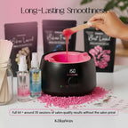 KoluaWax Premium Waxing Kit for Women & Men - Beginner Friendly - Complete Wax Kit that includes 14oz of Wax Beads, Applicator, Pre and Post Care, Suitable for Sensitive Skin (Black)