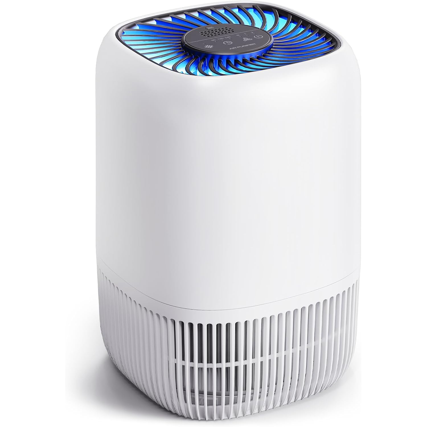 Air Purifiers For Home With High Efficiency Filter Up To 1076 Ft² For Pet Hair, Odors, Pollen, Smoke, Compact Air Cleaner With 3 Speeds, Timer, Aroma Quiet 360°Intake Filter, White