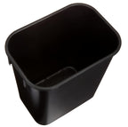 Amazon Basics Small Rectangular Commercial Office Wastebasket, Easy to Clean, 3 Gallon, Black, 2-Pack
