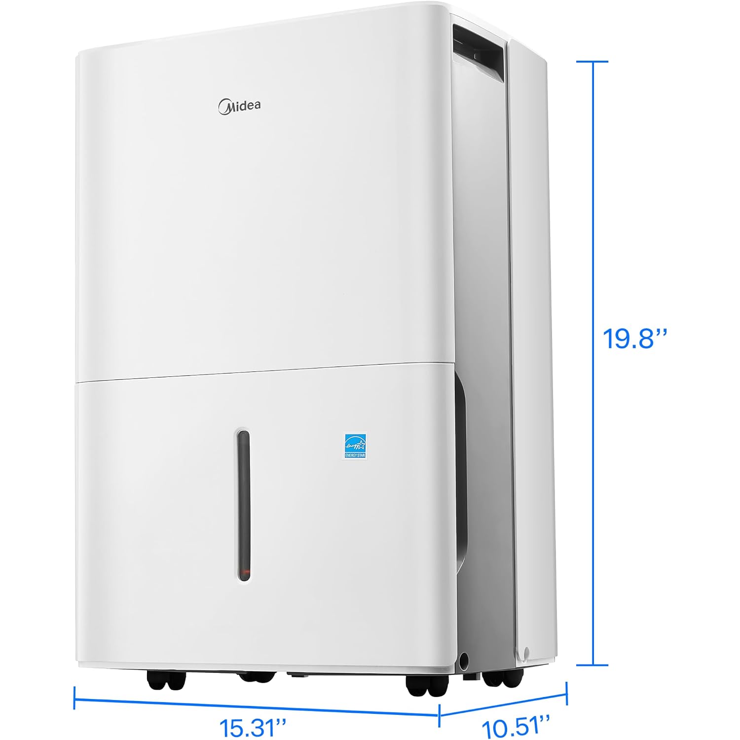 Midea 1,500 Sq. Ft. Energy Star Certified Dehumidifier With Reusable Air Filter 22 Pint - Ideal For Basements, Large & Medium Sized Rooms, And Bathrooms (White)