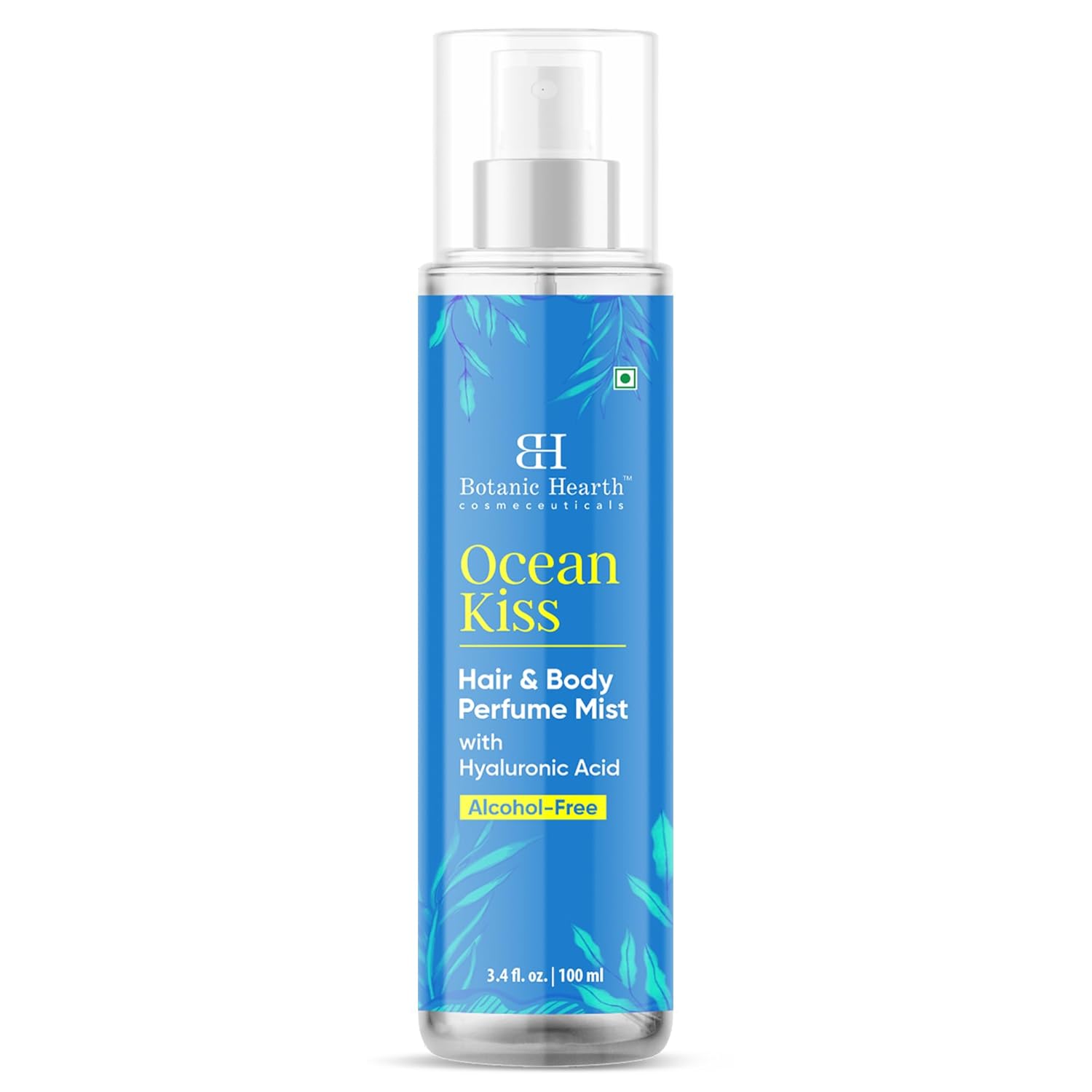 Botanic Hearth Ocean Kiss Hair Perfume & Body Mist, Long-Lasting Hair Deodorizer & Body Scent for Women & Men, Alcohol-Free Clean Fragrance Hair Spray For Everyday Wear, All Day Freshness, 3.4 Fl Oz