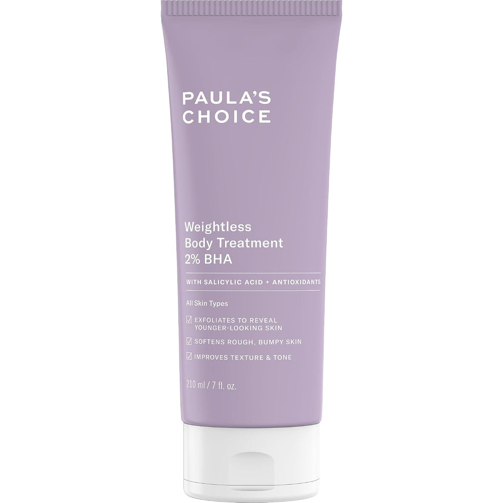 Paula'S Choice Weightless Body Lotion Treatment 2% Bha, Salicylic Acid & Chamomile Lotion Exfoliant, Body Moisturizer For Keratosis Pilaris (Kp) Prone Skin & Clogged Pores, Fragrance-Free